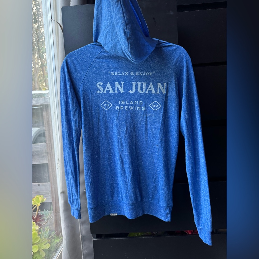San Juan Island Brewing Blue Zip Up Hoodie